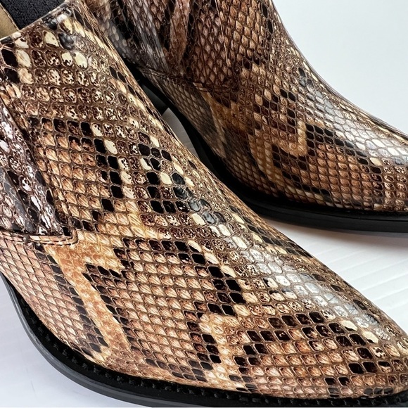 Tony Bianco Booties womens 6 Paris Leather Brown Multi Snake Ankle Shoes - Picture 6 of 14